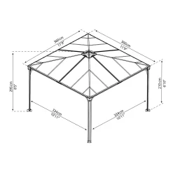 Palram - Canopia Palermo 3000 Garden Gazebo -Garden Furniture Store 12883602 1284857059123592