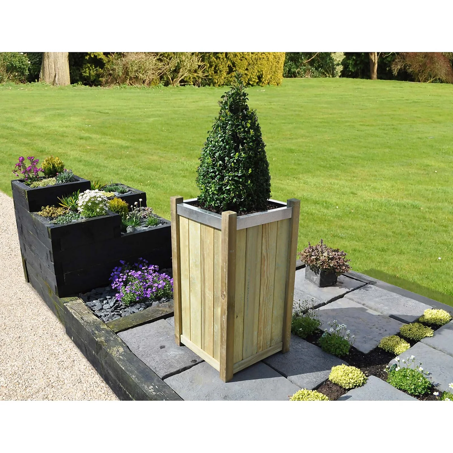 Forest Garden Wooden Slender Planter 4 Forest Garden Wooden Slender Planter - Image 2