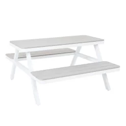 Picnic Bench - White & Grey