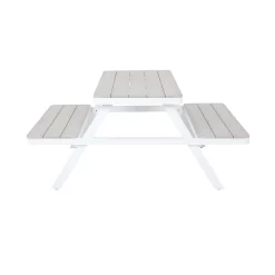 Picnic Bench - White & Grey -Garden Furniture Store 12885210 1354846186560357