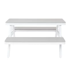 Picnic Bench - White & Grey -Garden Furniture Store 12885210 6834846186528506