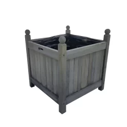 Homebase Large Wooden Planter Grey