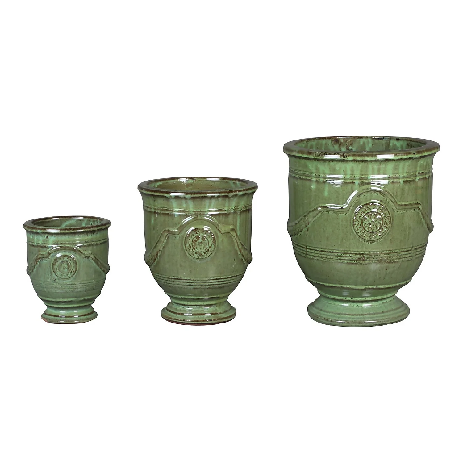 Regent Glazed Urn Planter - 39cm 8 Regent Glazed Urn Planter - 39cm - Image 6