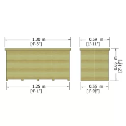 Shire Tongue & Groove Wooden Storage Box - 4x2ft -Garden Furniture Store 12887189 1604851576664698