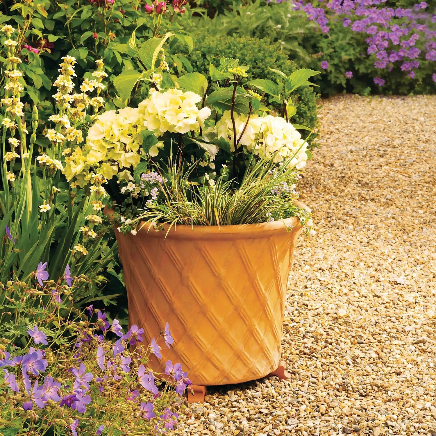 Terracotta Lattice Cone Plant Pot - 31cm 4 Terracotta Lattice Cone Plant Pot - 31cm - Image 2