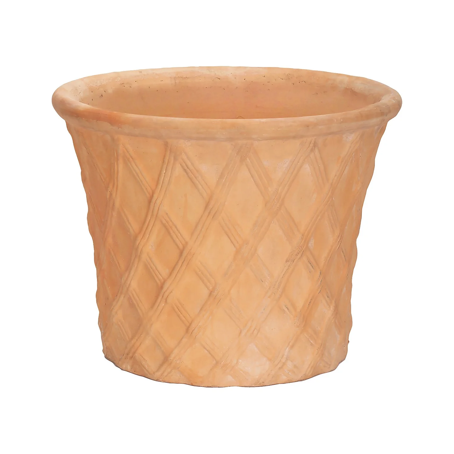 Terracotta Lattice Cone Plant Pot - 31cm 3 Terracotta Lattice Cone Plant Pot - 31cm