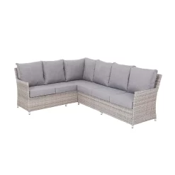 Florence Grey Rattan Effect Garden Corner Sofa Set -Garden Furniture Store 12887809 5834843689783909
