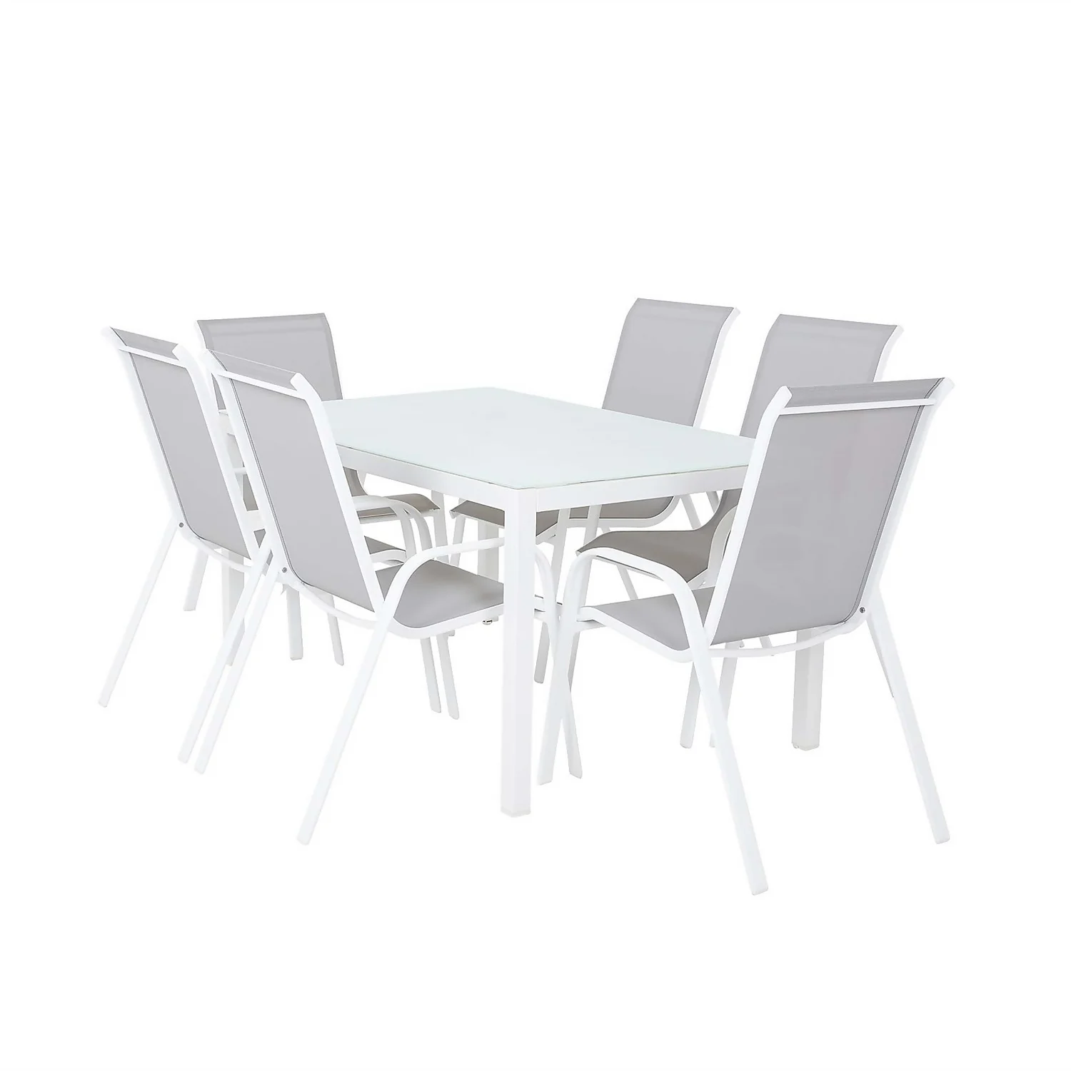Malindi 6 Seater Garden Dining Set - Grey 4 Malindi 6 Seater Garden Dining Set - Grey - Image 2
