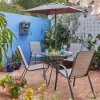 Andorra 4 Seater Garden Dining Set With Parasol -Garden Furniture Store 12887989 2034843690991877