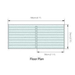 Mercia (Installation Included) Double Log Store -Garden Furniture Store 12888117 5405028837827025