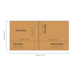 Mercia 8 X 4 Dog Kennel & Run -Garden Furniture Store 12888138 1234843831092825
