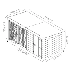 Mercia 8 X 4 Dog Kennel & Run -Garden Furniture Store 12888138 8934843831066536