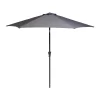 None 2.7m Crank & Tilt Parasol Dark Grey - Dia. 38mm -Garden Furniture Store 12888563 4794843674580713