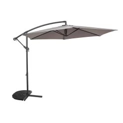 None 3m Overhanging Parasol - Light Grey