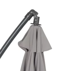 None 3m Overhanging Parasol - Light Grey -Garden Furniture Store 12888566 7124966185535470