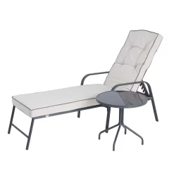 Rowly Sunlounger & Side Table