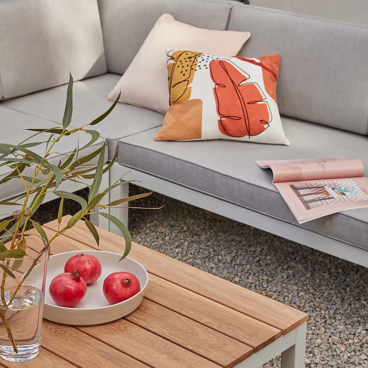 Spirit Metal Garden Corner Sofa Set - Grey 5 Spirit Metal Garden Corner Sofa Set - Grey - Image 3