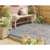 Stylish Stone Chantry Paving Patio Kit 5.76 Sqm Graphite -Garden Furniture Store 12891099 8044843737035517