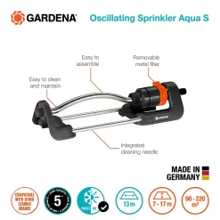GARDENA Oscillating Sprinkler Aqua S 10 GARDENA Oscillating Sprinkler Aqua S -Garden Furniture Store 13043399 1354907564242398