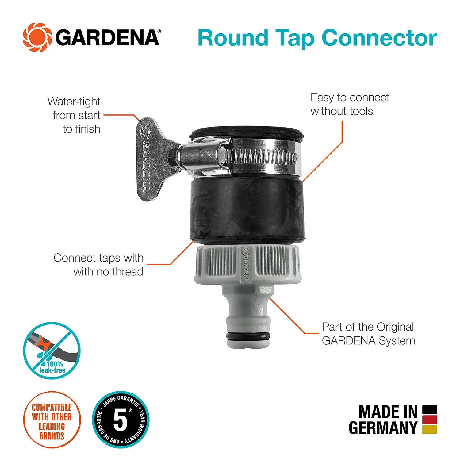 GARDENA Round Tap Connector 4 GARDENA Round Tap Connector - Image 2