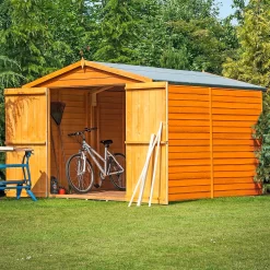 Shire 12 X 8ft Shed Overlap Double Door - No Windows -Garden Furniture Store 13082813 1534862497712136