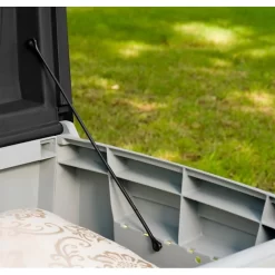 Keter Ace Outdoor Garden Storage Box 124 X 55 X 62.5 Cm - Grey And Black -Garden Furniture Store 13432924 1234947994705587