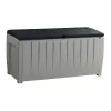 Keter Ace Outdoor Garden Storage Box 124 X 55 X 62.5 Cm - Grey And Black
