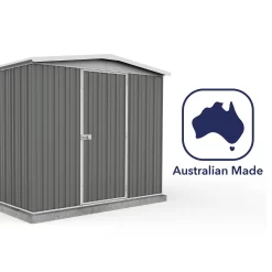 Absco 7.5 X7ft Regent Metal Apex Shed - Grey -Garden Furniture Store 13440858 1104929164493099