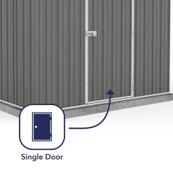 Absco 7.5 X7ft Regent Metal Apex Shed - Grey -Garden Furniture Store 13440858 1744929164311200