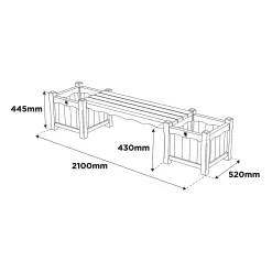 Anchor Fast FSC RHS Bench With Planters -Garden Furniture Store 13452041 1284927582205019