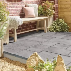 Stylish Stone Chantry Paving 450x450mm Graphite - Full Pack -Garden Furniture Store 13452069 9324935333750816