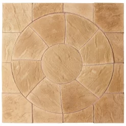 Stylish Stone Chantry Twist Circle Paving Kit 1.5m Gold -Garden Furniture Store 13452075 1844935551698536