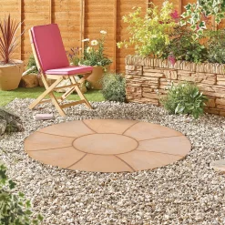 Stylish Stone Chantry Twist Circle Paving Kit 1.5m Gold -Garden Furniture Store 13452075 1904935551621373