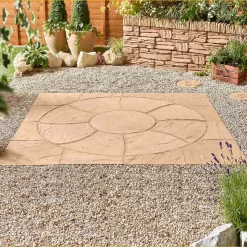 Stylish Stone Chantry Twist Circle Paving Kit 1.5m Gold -Garden Furniture Store 13452075 8084935551660124