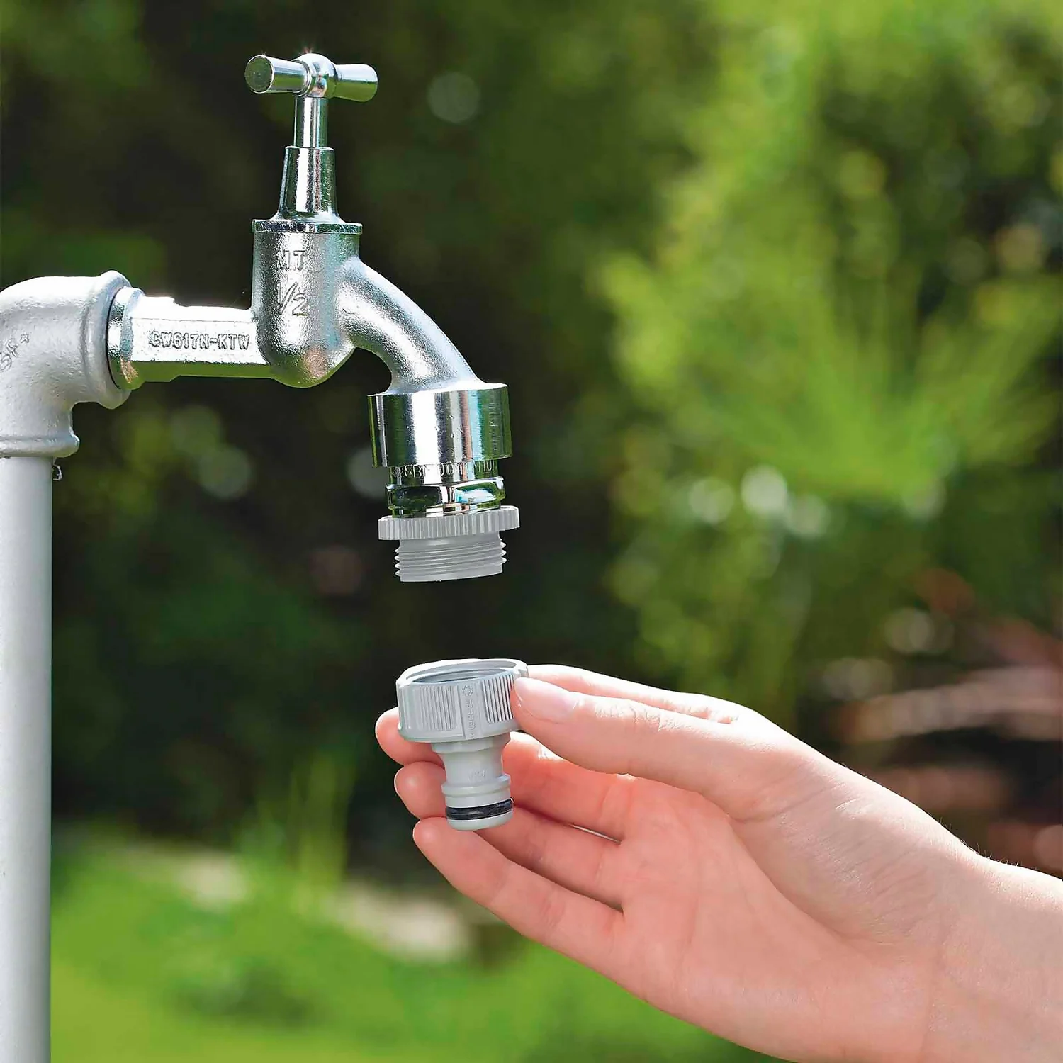 GARDENA Threaded Tap Hose Pipe Connector 4 GARDENA Threaded Tap Hose Pipe Connector - Image 3