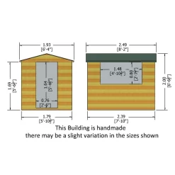 Shire 8 X 6ft Lewis Garden Shed -Garden Furniture Store 13505254 8314926492411903