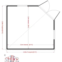 Shire 10 X 10ft Barclay Summerhouse - Including Installation -Garden Furniture Store 13505308 9724931992574133