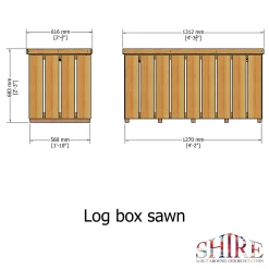Shire Sawn Timber Garden Storage Log Box 4x2 -Garden Furniture Store 13505350 1334931992798254