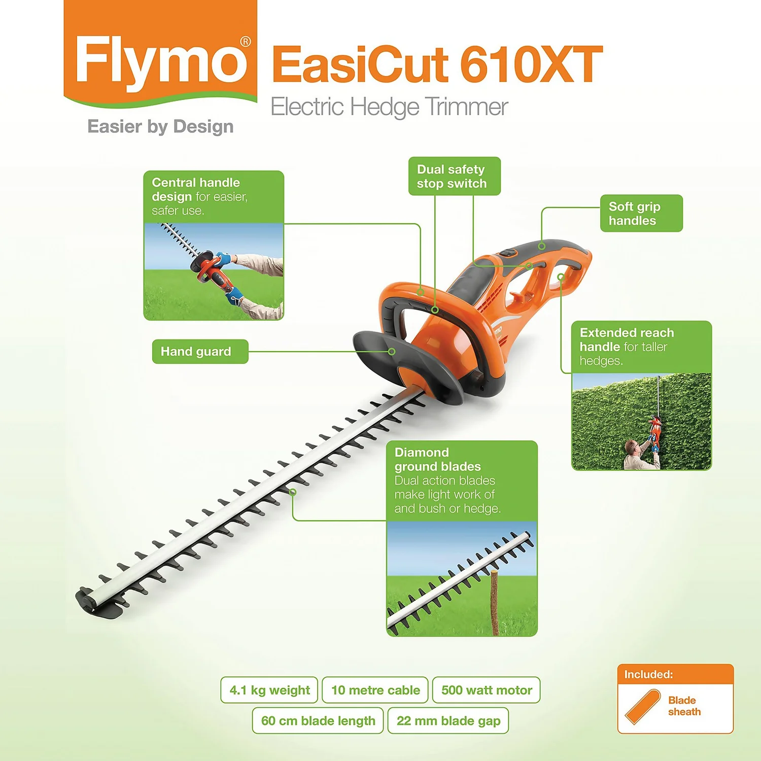Flymo EasiCut 610XT Hedge Trimmer 5 Flymo EasiCut 610XT Hedge Trimmer - Image 3