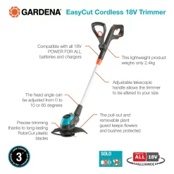 GARDENA EasyCut Cordless 18V Grass Trimmer 12 GARDENA EasyCut Cordless 18V Grass Trimmer -Garden Furniture Store 13524830 8114936346365854