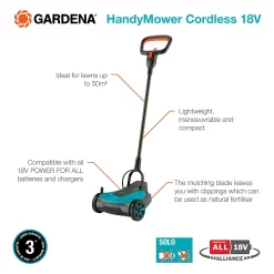 GARDENA 18V HandyMower Cordless Lawn Mower - 22cm 12 GARDENA 18V HandyMower Cordless Lawn Mower - 22cm -Garden Furniture Store 13524837 2024958391525054