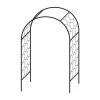 Agriframes Round Garden Arch - (H)2.1 X (W)1.2 X (D)0.45 M - Black -Garden Furniture Store 13526222 2424936305117909
