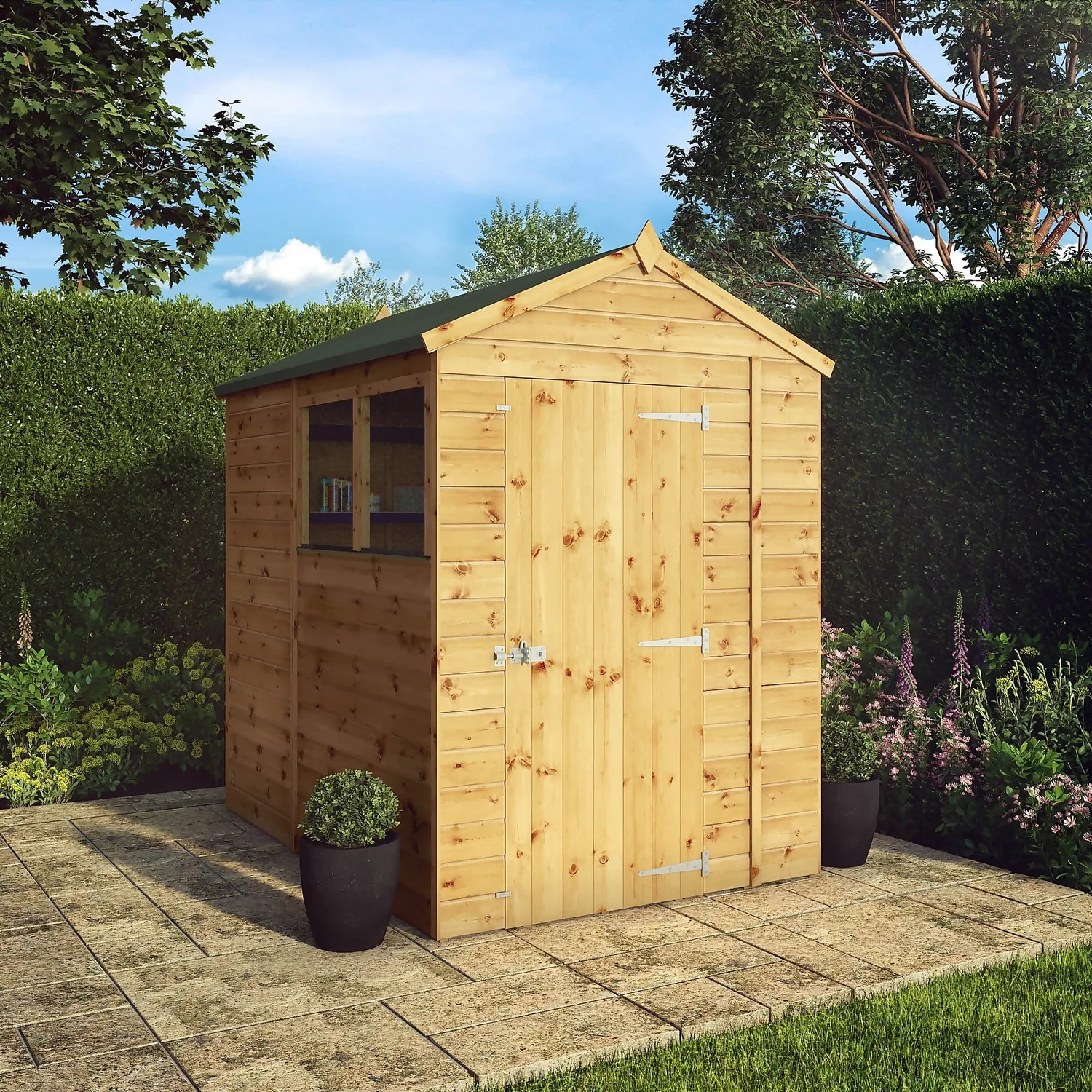 Mercia 7ft X 5ft Premium Shiplap Apex Shed 4 Mercia 7ft X 5ft Premium Shiplap Apex Shed - Image 2