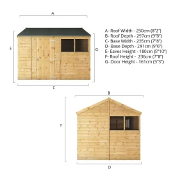 Mercia 10ft X 8ft Premium Shiplap Reverse Apex Shed -Garden Furniture Store 13555798 1484949338689279