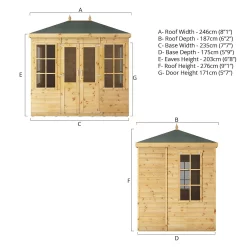 Mercia 8ft X 6ft Premium Clover Summerhouse - Including Installation -Garden Furniture Store 13555827 6614941758344764
