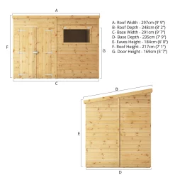 Mercia 10ft X 8ft Premium Shiplap Pent Shed - Including Installation -Garden Furniture Store 13555859 1665011477690626