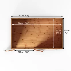 Mercia 10ft X 8ft Premium Shiplap Pent Shed - Including Installation -Garden Furniture Store 13555859 3565011477713135