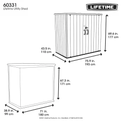 Lifetime Plastic Outdoor Utility Shed -Garden Furniture Store 13660825 2034949054210748