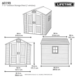 Lifetime Plastic Outdoor Storage Shed - 7x7ft -Garden Furniture Store 13660826 6504949045635875