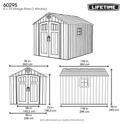 Lifetime Plastic Outdoor Storage Shed - 8x10ft 13 Lifetime Plastic Outdoor Storage Shed - 8x10ft -Garden Furniture Store 13660829 1284949046040122